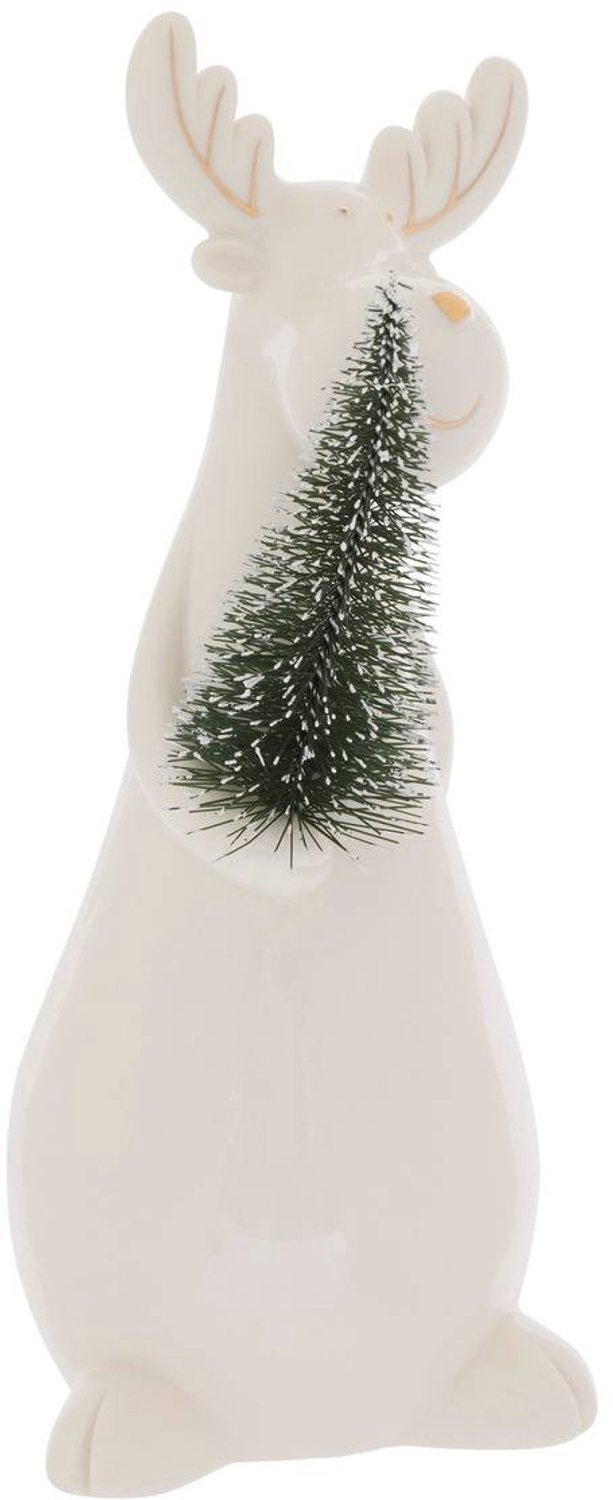 Renne de Noël en céramique H. 21,5 cm