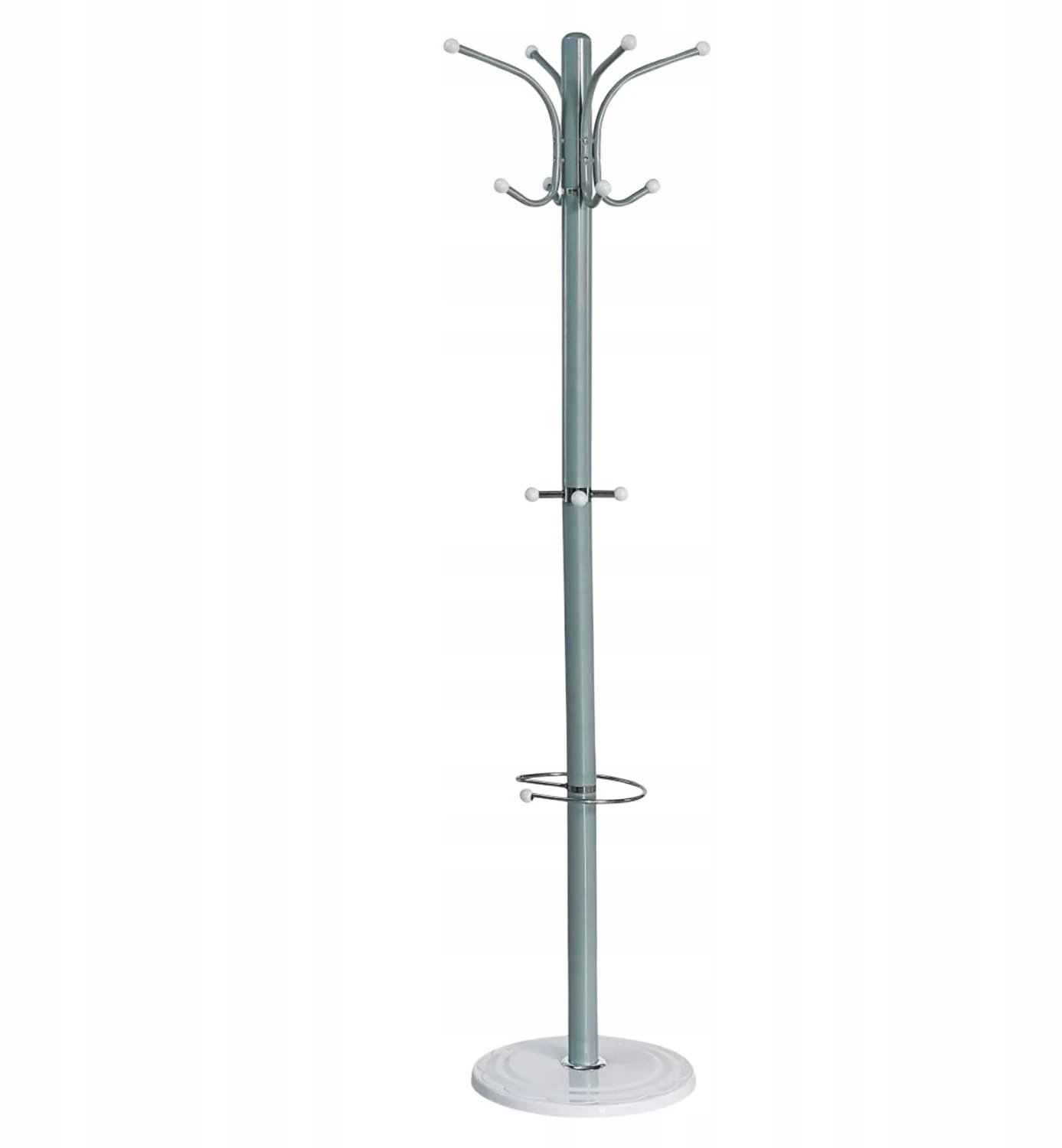 VELICO C-1801 Serie - Staande Kapstok - Grijs - Met Parapluring - Metalen Constructie