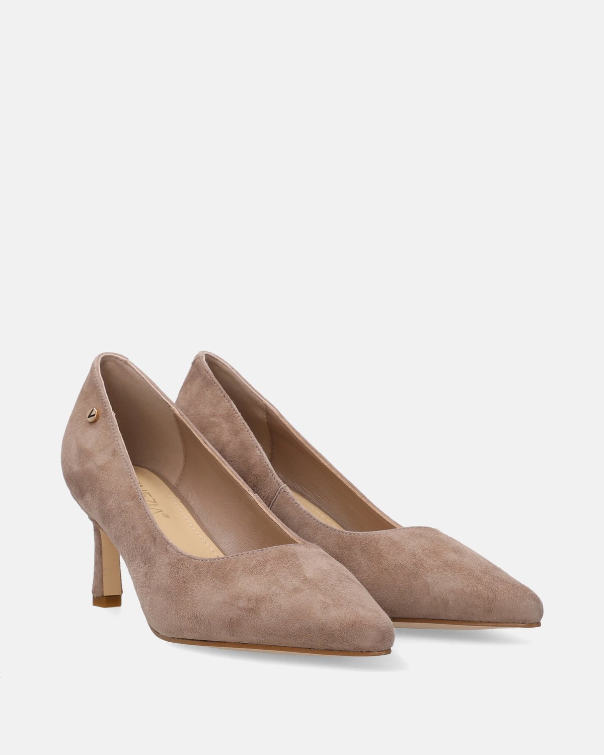 Damespumps - Beige - Suède - Hak 7 cm
