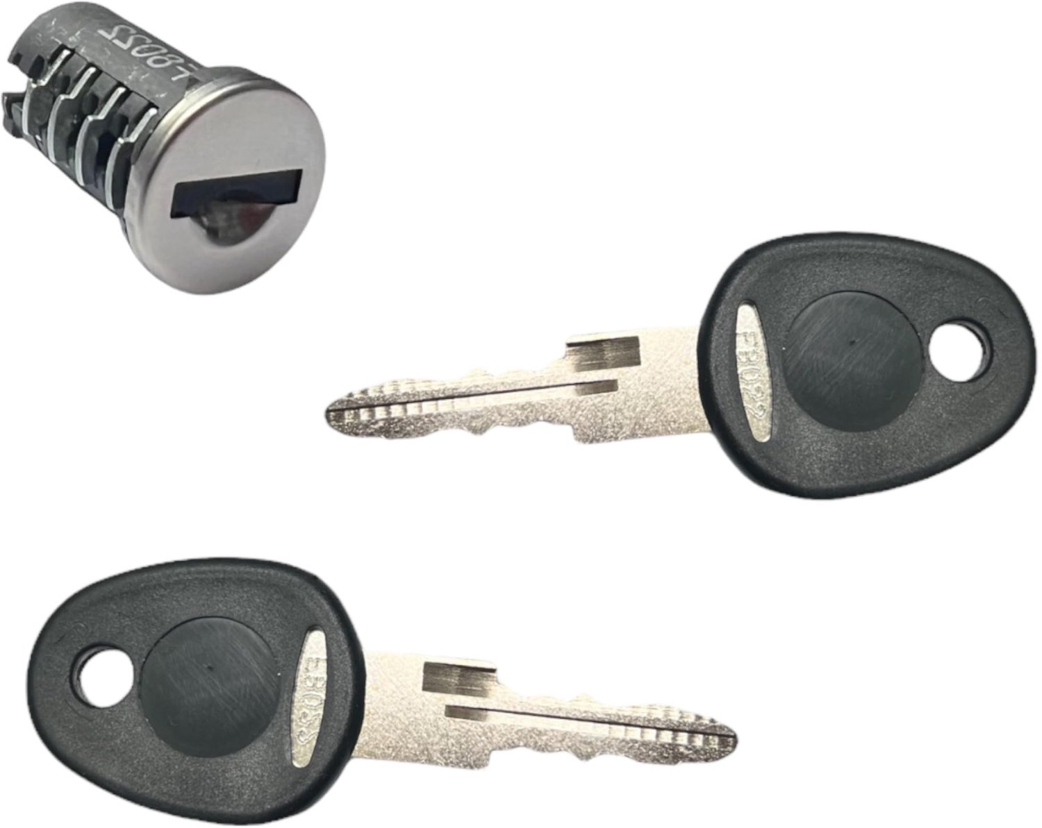 deurcilinder insteekcilinder - zwart - 2 x sleutels - veilig slot voor caravan en camper - Vemera