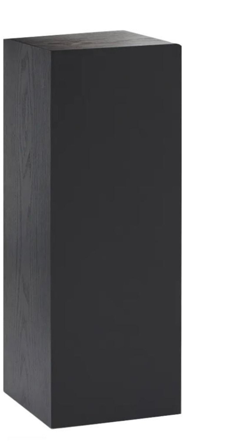 Eiken fineer zuil - Zwart - 30 x 30 x 90 cm (lxbxh)