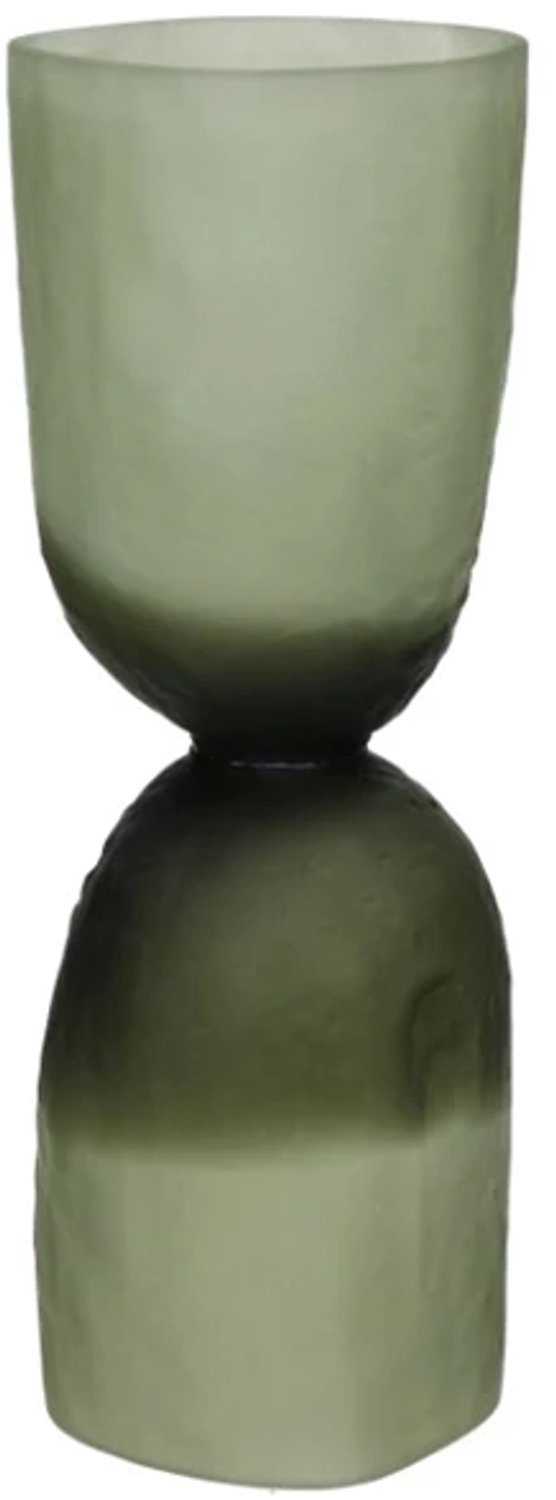 Pomax Diabolo vaas / windlicht D11.5cm H32cm mat groen