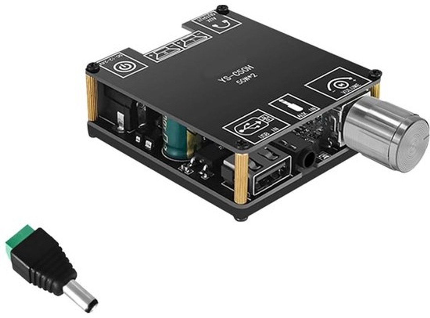 SnelShoppen - Bluetooth-versterkerprintmodule, digitale powerversterkerkaart, twee-kanaals 2 x 50 W hi-fi, stereo Bluetooth digitale versterkermodule
