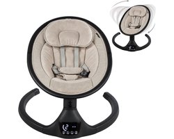 X Adventure Rocco Elektrische Wipstoel – Baby swing - Elektrische Babyschommel - Bluetooth & Afstandsbediening - Beige