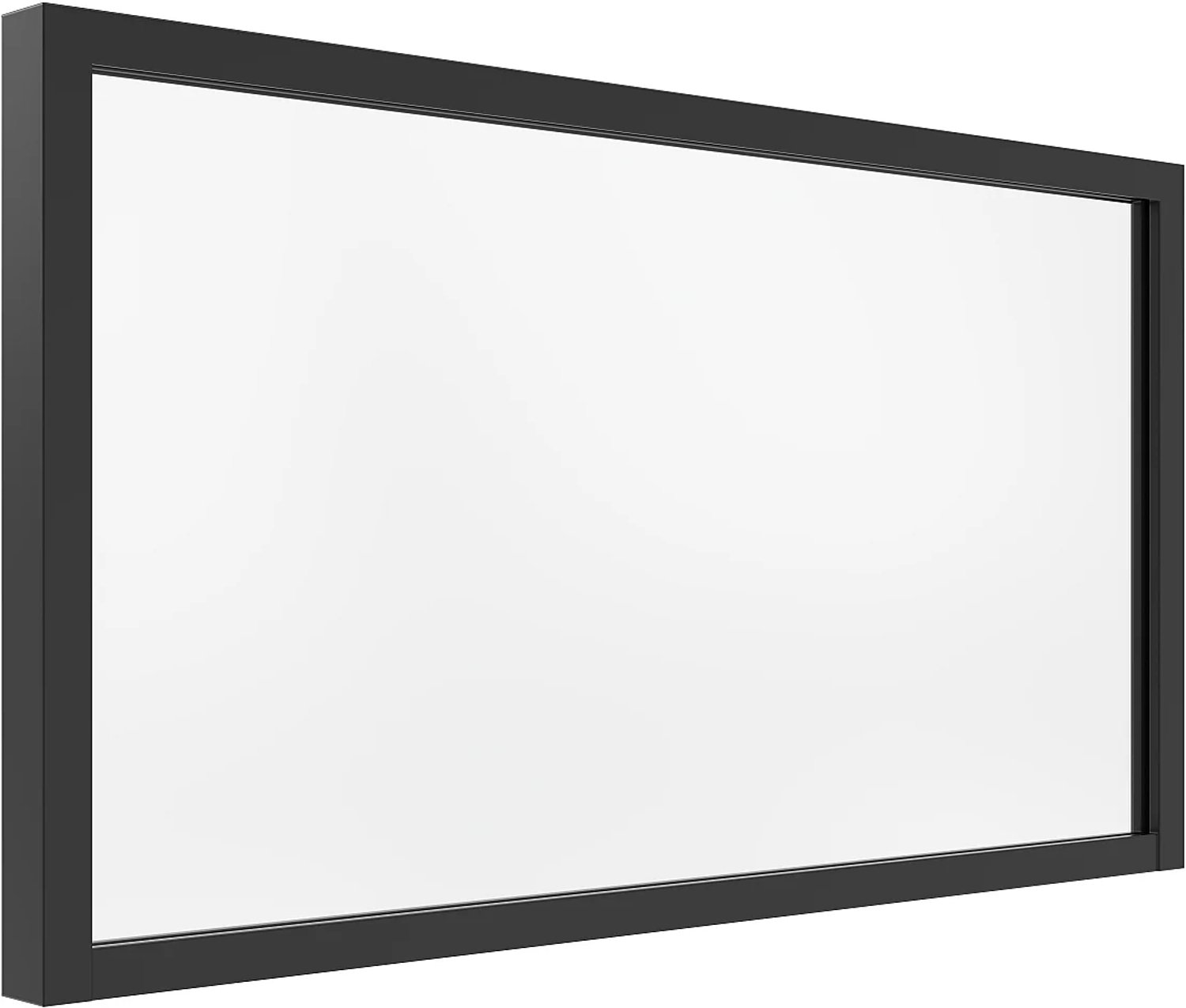Vente-unique Bovenlicht in thermisch gelakt aluminium - H 40 x B 73 cm - Zwart - SENECA