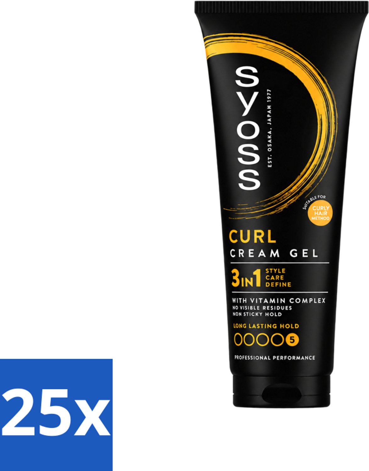 25 x Syoss - Curl Control - Gel - Voor Gedefinieerde Krullen - 250 ml - Voordeelverpakking - 25 stuks
