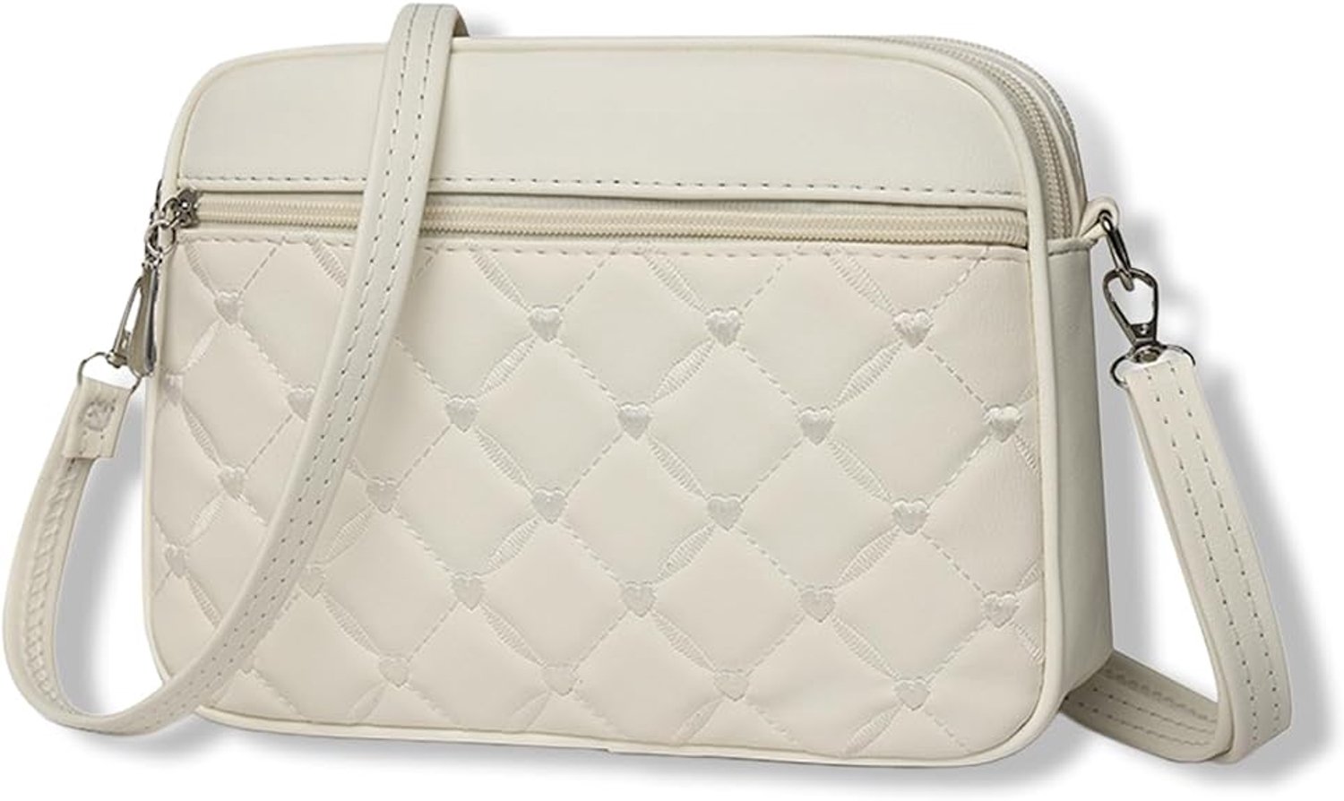 Dames tas – gewatteerde schoudertas en crossbodytas – stijlvol en modieus – voor dagelijks gebruik, werk en uitgaan – Wit