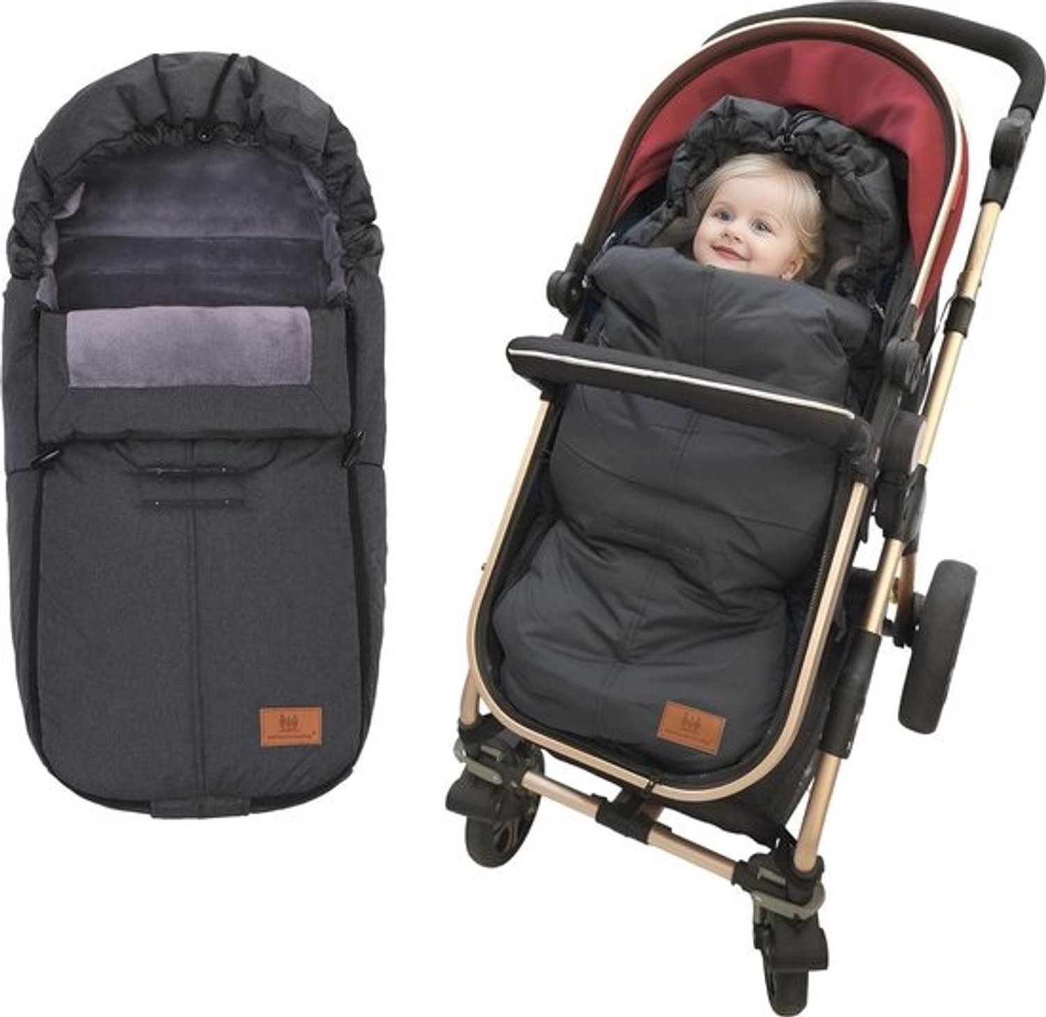 Universele Voetenzak voor Kinderwagen - Warme Winterslaapzak voor Baby's - Wasbaar en Waterdicht - Comfortabel