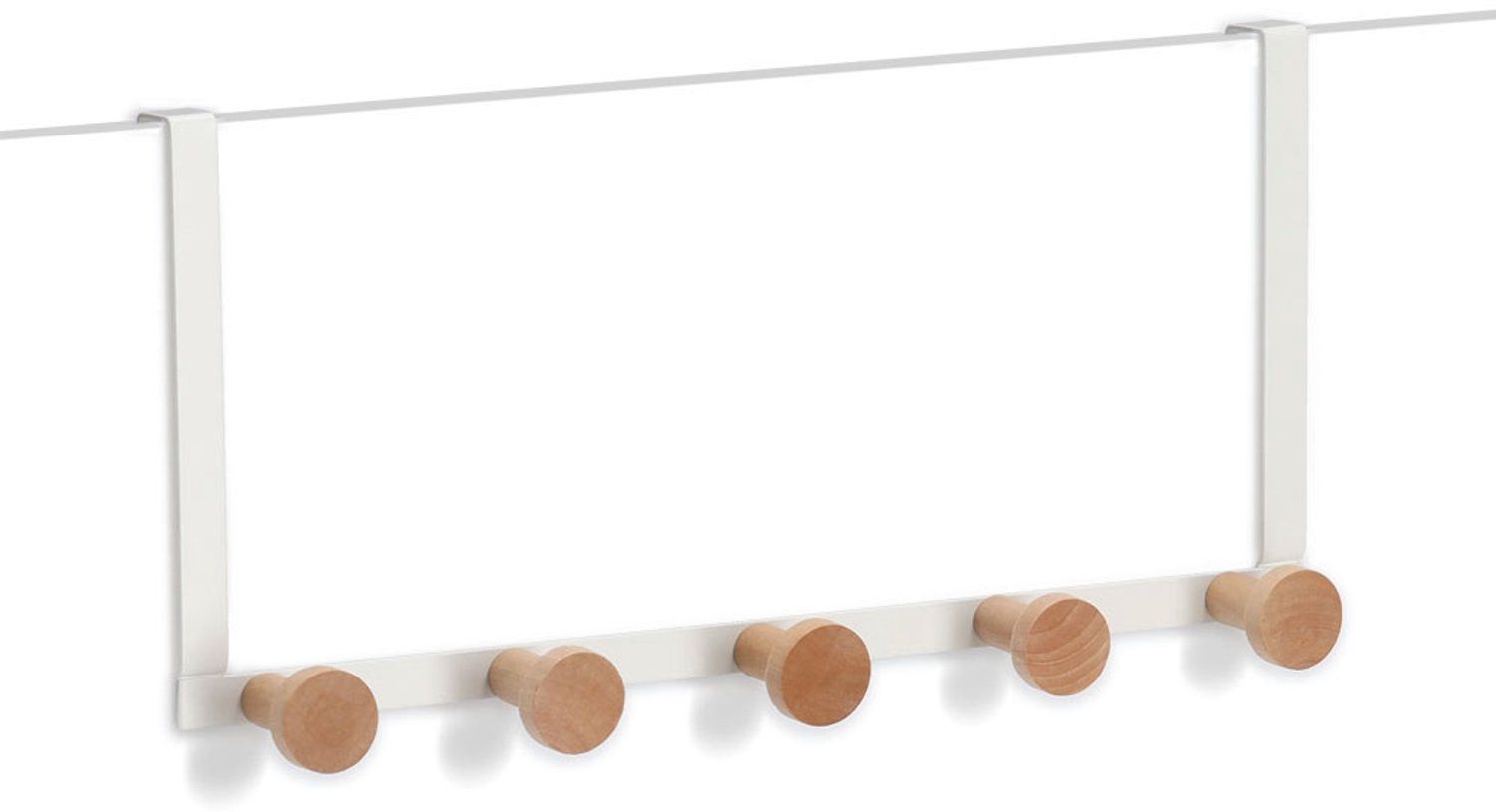 ZELLER - Metalen deurhanger, 5 haken