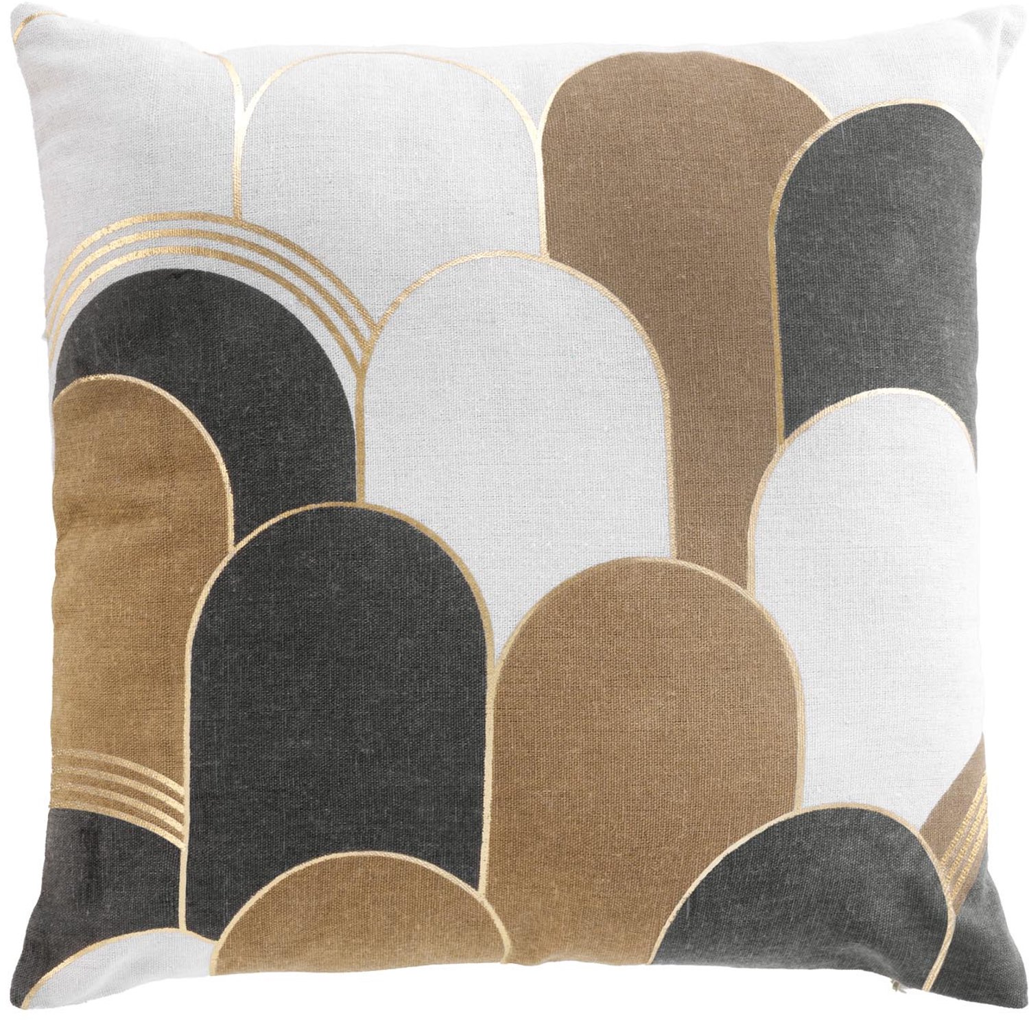 Douceur d'intérieur - Sierkussen met gouden patroon, 45 x 45 cm
