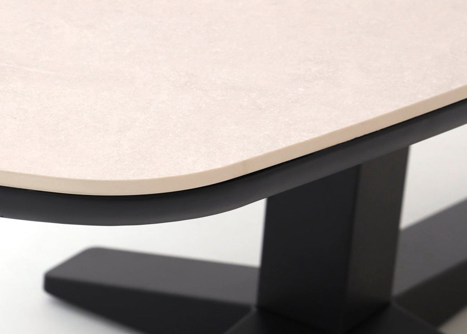 Apple Bee Zanzibar Table de jardin - Noir - 220x110 cm - Pierre frittée