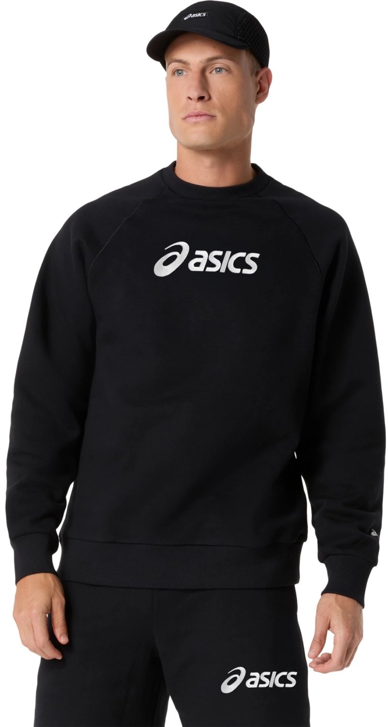 Asics Sweater Logo Fleece Crew Zwart
