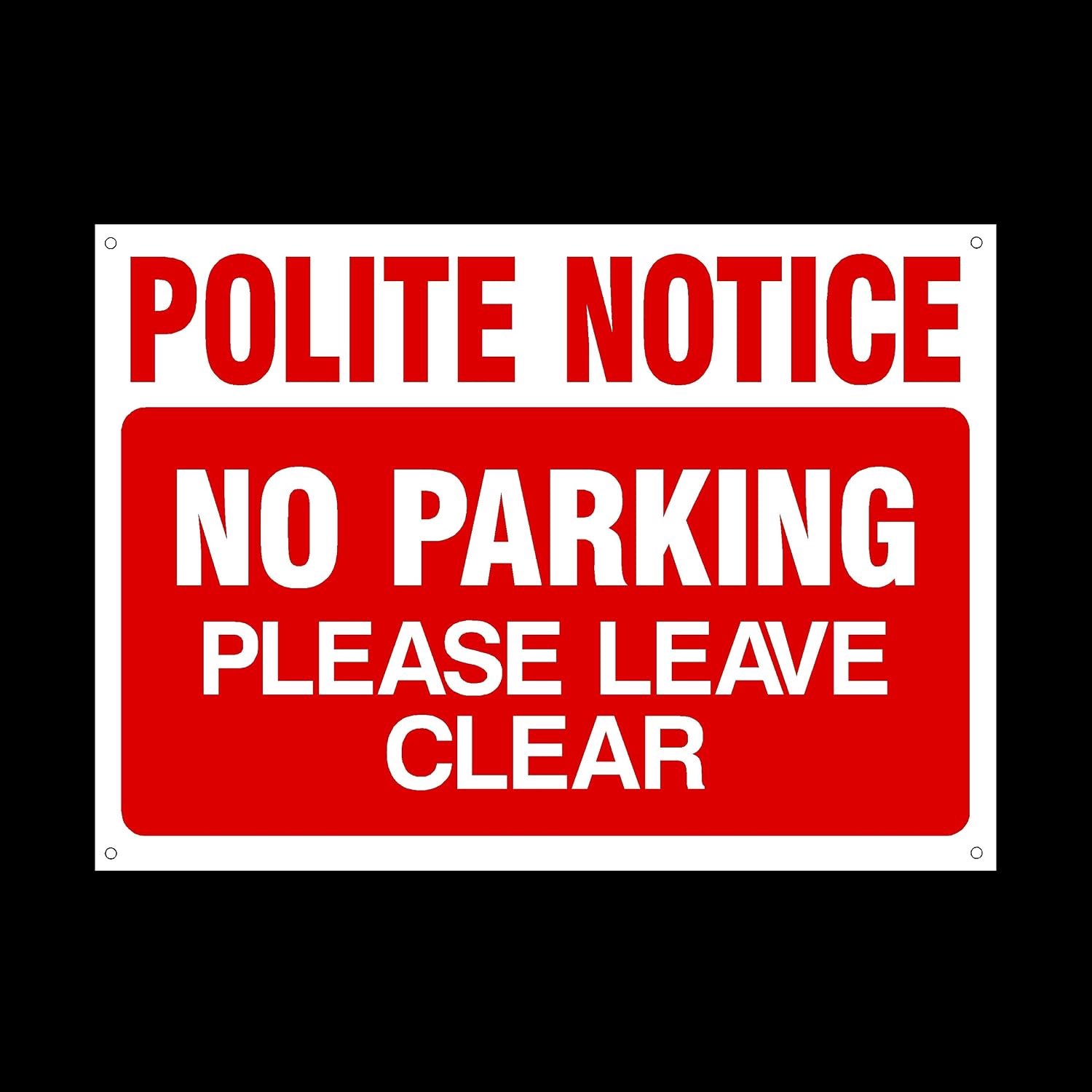Parkeerverbod bord - 1.2mm kunststof - met 4 voorgeboorde gaten - veilig parkeren - Luxento