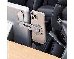 Insanegoods® Telefoonhouder Geschikt voor Tesla – Model 3, Model Y, Model S & Model X – Magnetische MagSafe Autohouder – Zilver