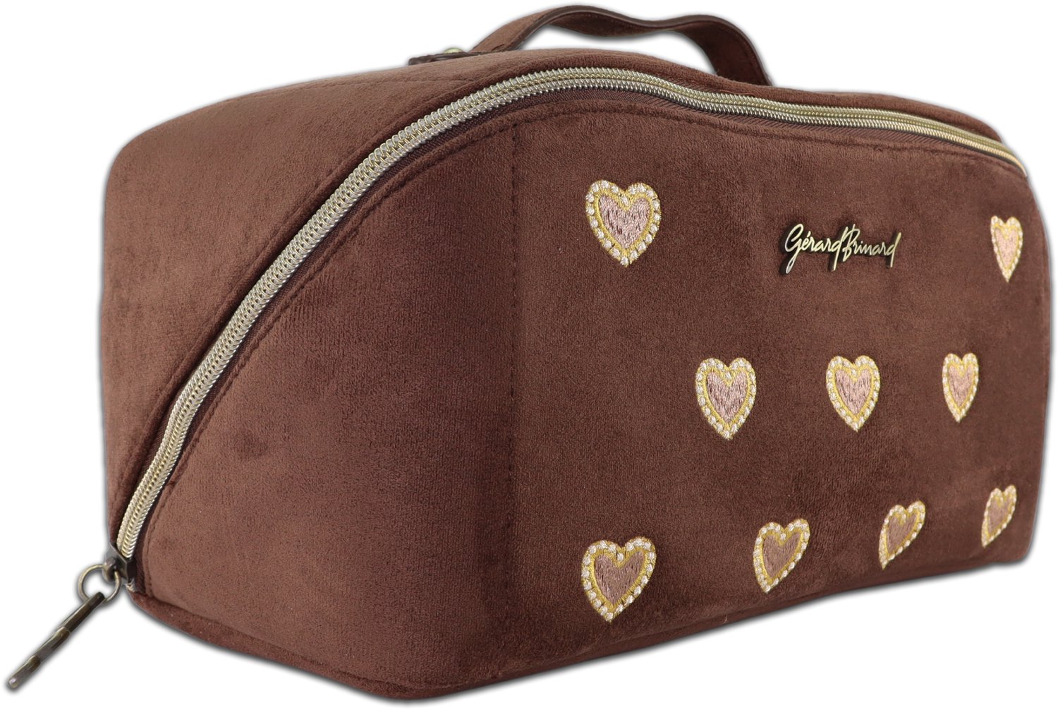 Gérard Brinard Unfold Chique Make-up Box Velvet Bruin L of (XL) Toilettas - Reistas - Beauty case - Cosmetica tas - Make-up Organizer - Skincare Organizer - Reis Toilettas - Multifunctionele Make-up Tasje - Case Tool