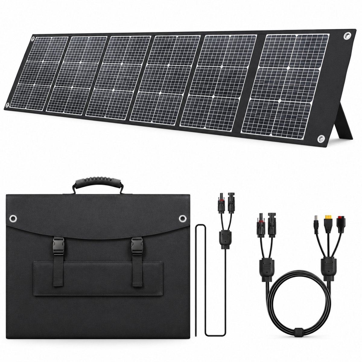 Opvouwbaar Zonnepaneel 300W – Draagbaar – Waterdicht – 23,5% Efficiëntie – MC4 met XT60 Adapter