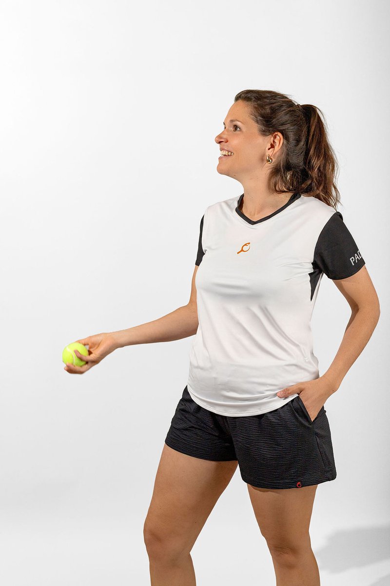 PUNTAZO Padel T-shirt Dames Sportshirt Small oranje Korte mouw