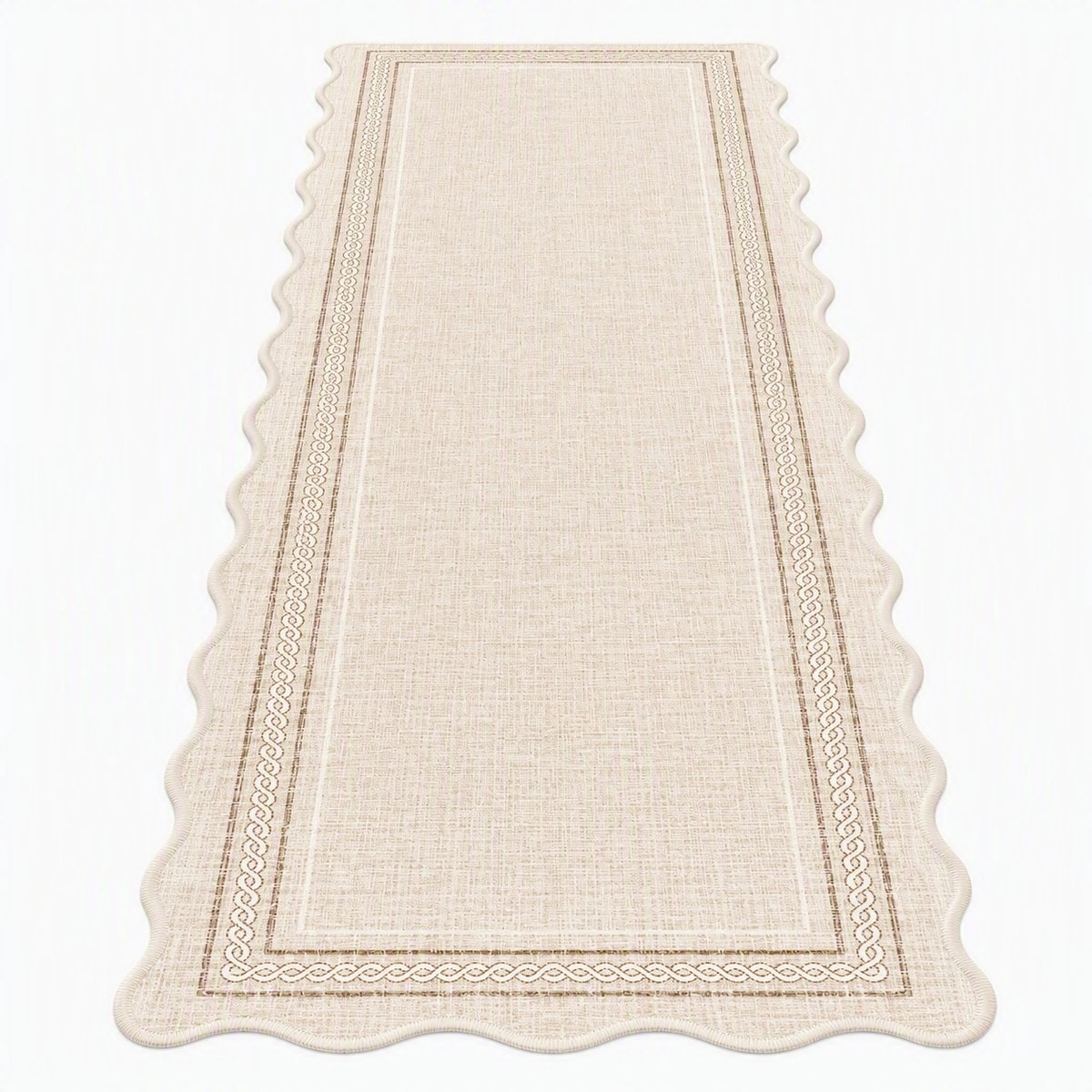 Nutrella Vloerkleed - Tapijt - Antislip - Wasbaar - Beige - 80 x 150 cm - Zacht - Opvouwbaar - Vlekbestendig