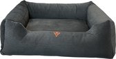 Beste Prijs Hondenmand XL 120x100 cm – Grote Hondenmand – Volledig Afneembaar & Wasbaar – Zachte Corduroy – Donkergrijs