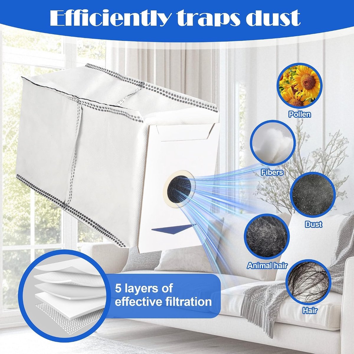 19-delig Accessoire Set voor Deebot T30 Omni en T30 PRO, Inclusief Rubber Hoofdborstel, Filters, Zijborstels en Stofzakken voor Optimale Reiniging en Onderhoud
