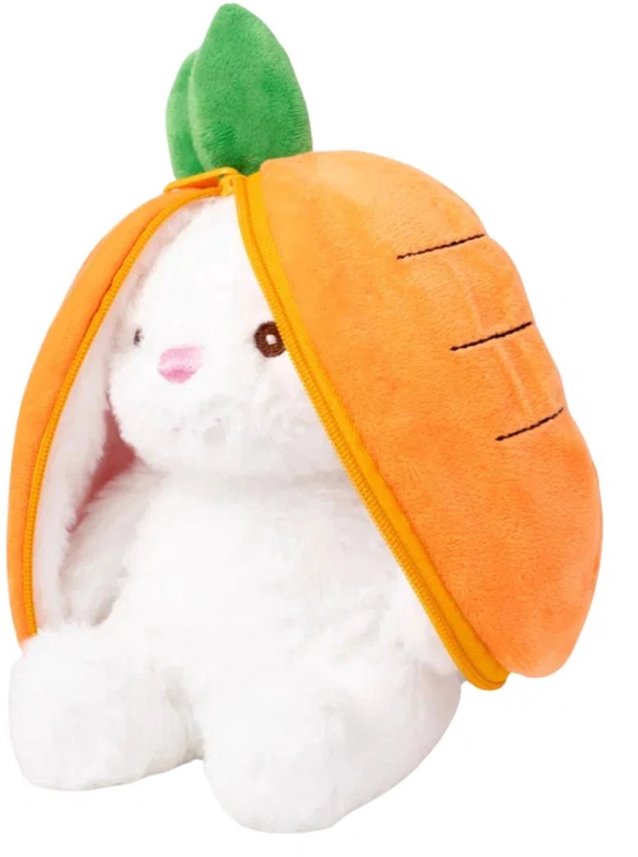 Teddykompaniet-Pluchen konijntje in een wortel-20 cm