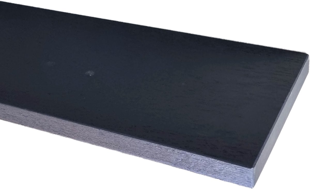 GoudmetHout Zwevende wandplank - zwart eiken - 260 x 20 cm - Blinde Montage