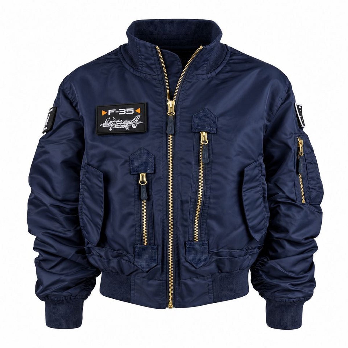 Kinder F-35 Flight Jacket Blauw 158/164