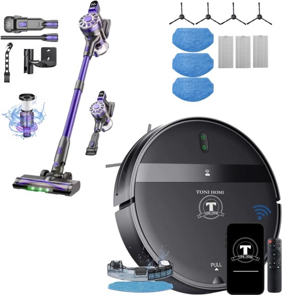 TONIHOMI® G20 Robotstofzuiger met Dweilfunctie Zwart - TONIHOMI® - €888,00
