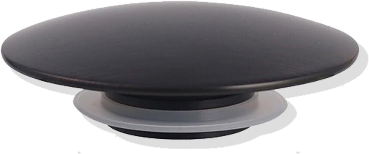 Bathroom Sink Push Button Mat - Black Sink Drain Plug - Push Button for Bathroom Kitchen Sinks
