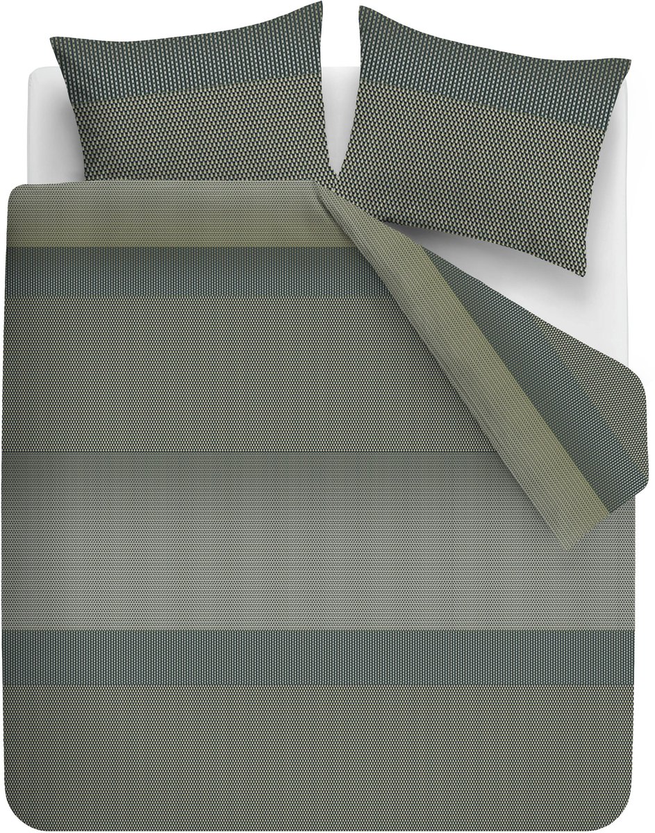 Kardol Tercio dekbedovertrek - Lits-Jumeaux XL - 260 x 200/220 cm - Groen