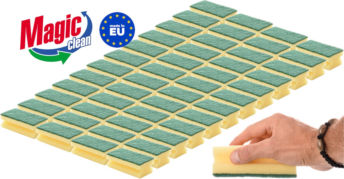 Schuursponsjes XL 48 stuks Horeca - Extra Groot - Schuursponzen Voordeelverpakking Afwas