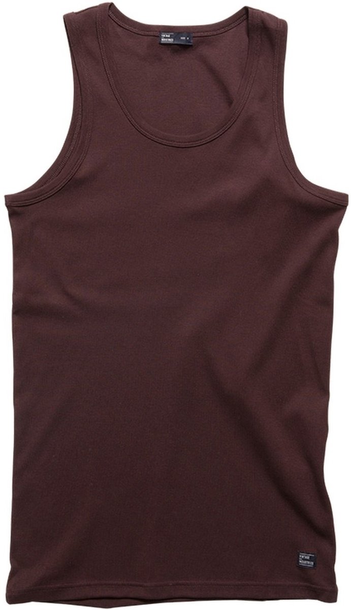Vintage Industries Bryden rib singlet burgundy M