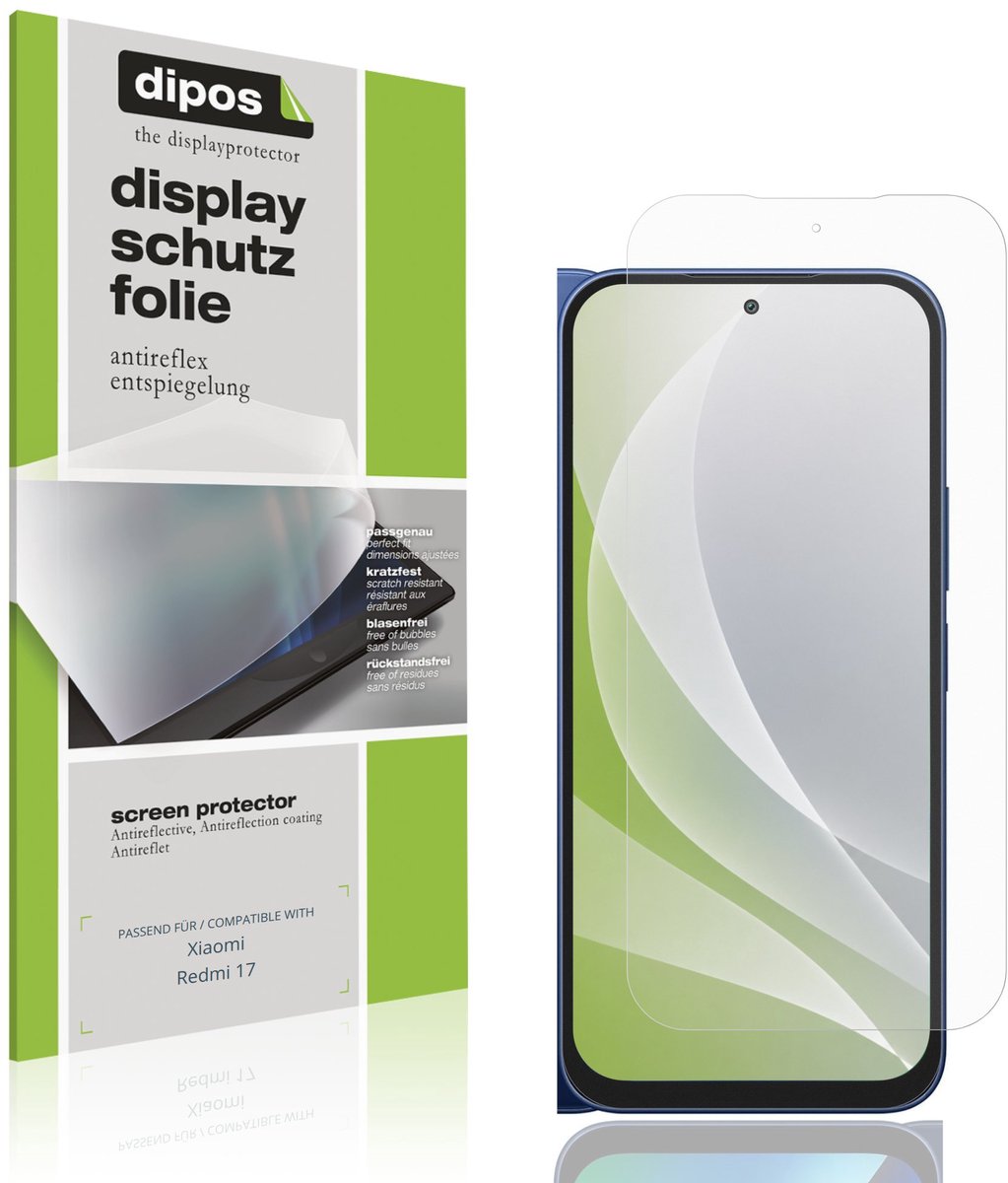 dipos – 4x Matte Beschermfolie geschikt voor Xiaomi Redmi 17 | Krasbestendige & antireflecterende Screenprotector Ultra-Thin