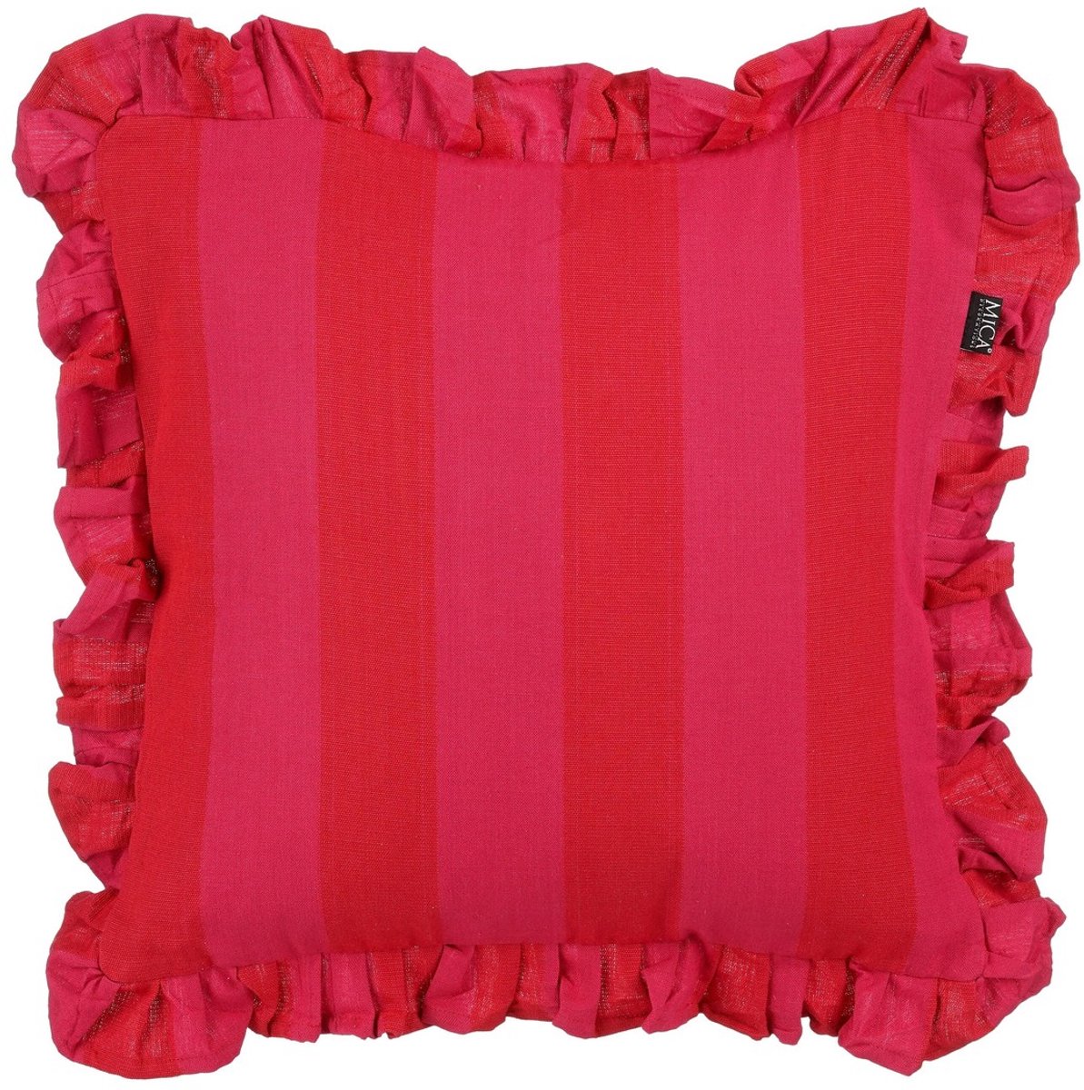 Mica Decorations Sierkussen - L45 x B45 x H10 cm - Katoen - Roze, Rood