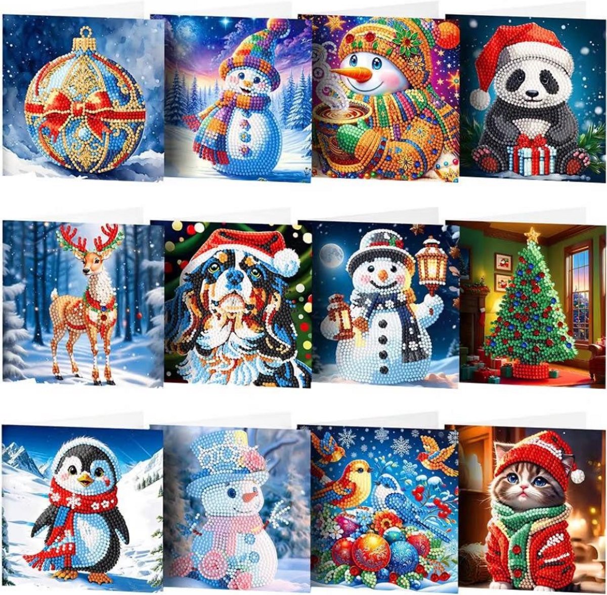 Diamond Painting - Kerstkaarten - Kerstmis - Kerst - Hobby - Sinterklaas - Cadeau