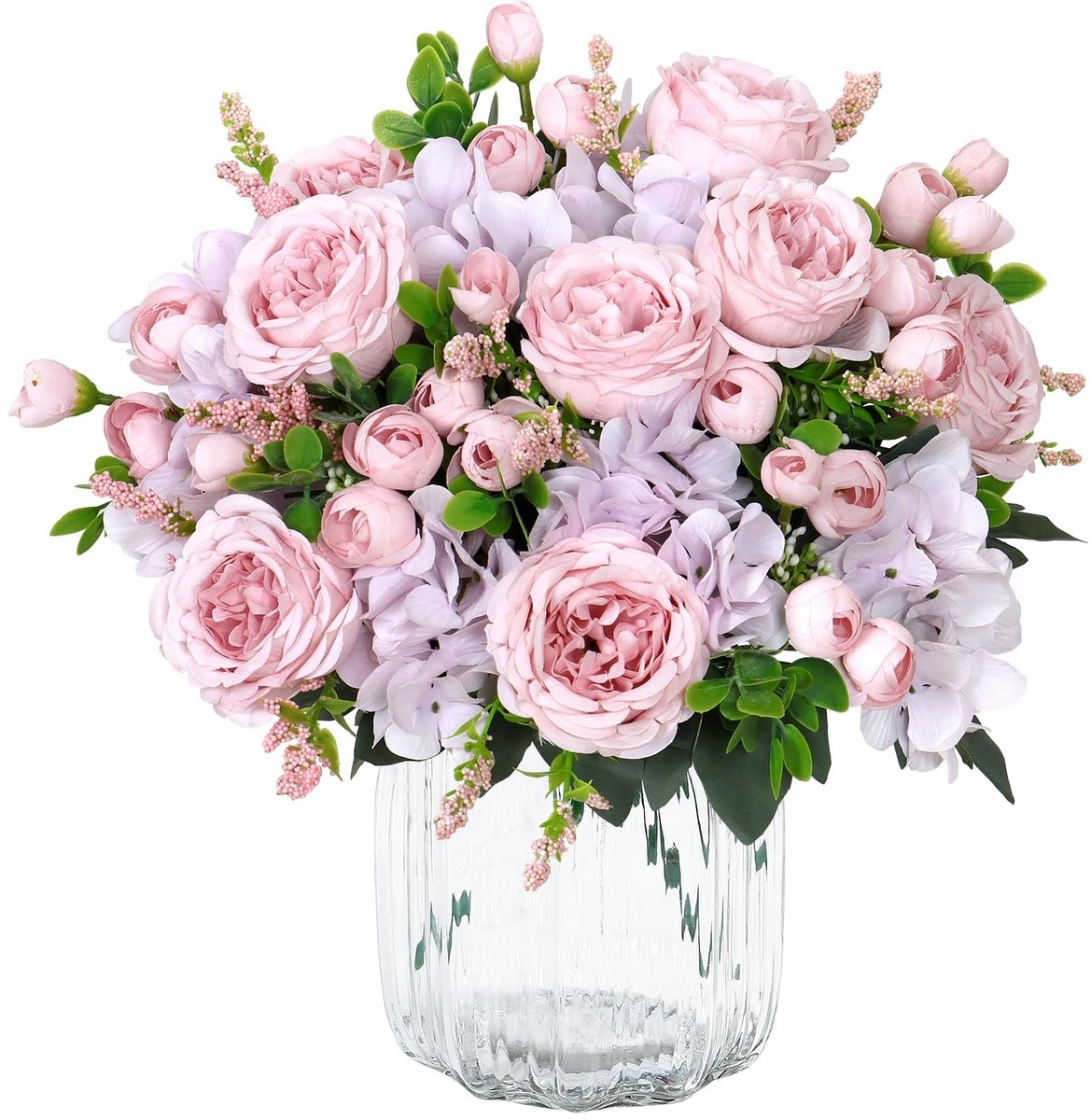 Solidchoice - Kunstbloemen Peony - 4 Bunden - Roze-lila