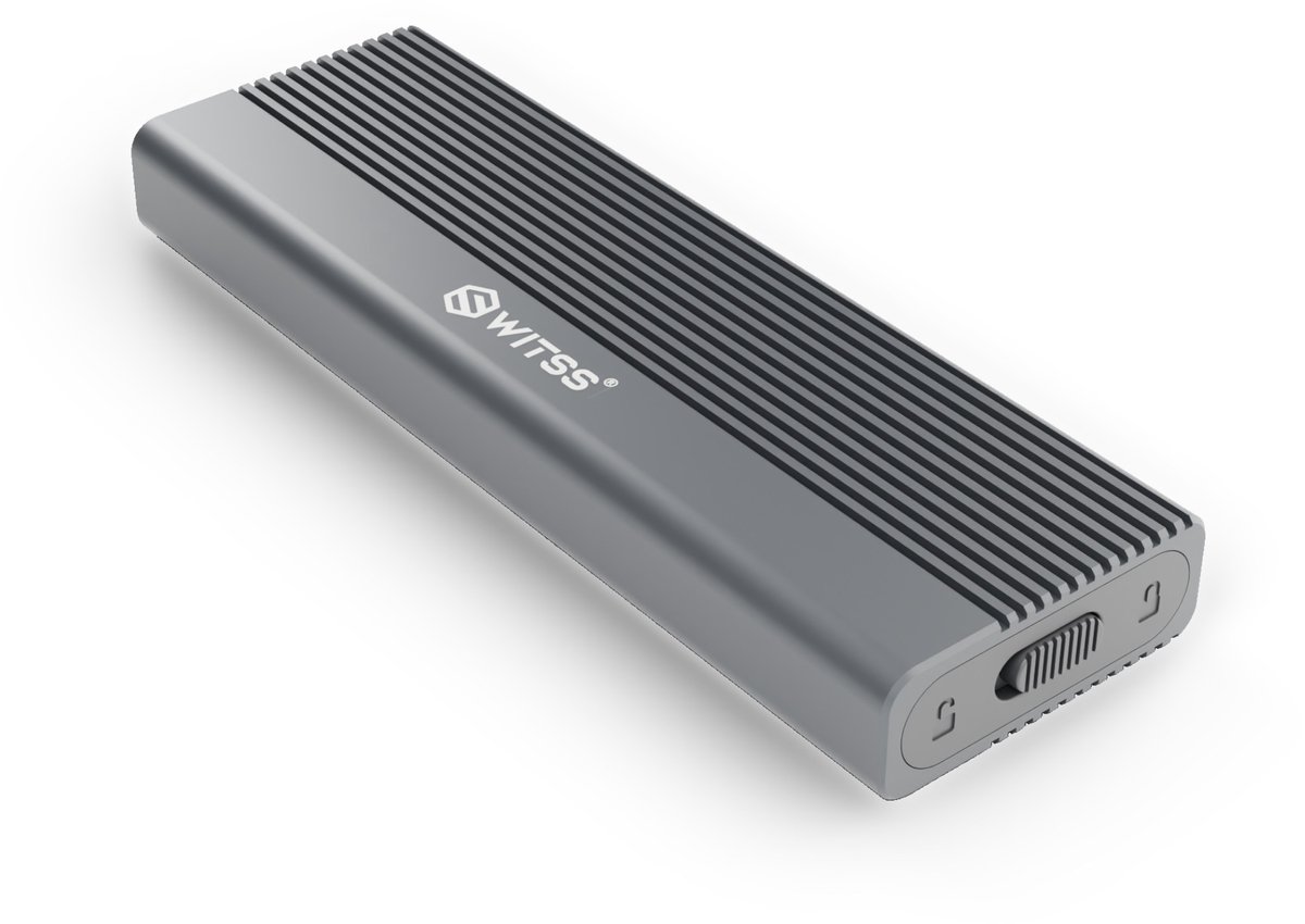 Switss® - M.2 SSD Behuizing NVMe & SATA 2230/2242/2260/2280 - USB-C 10Gbps - Aluminium Heatsink