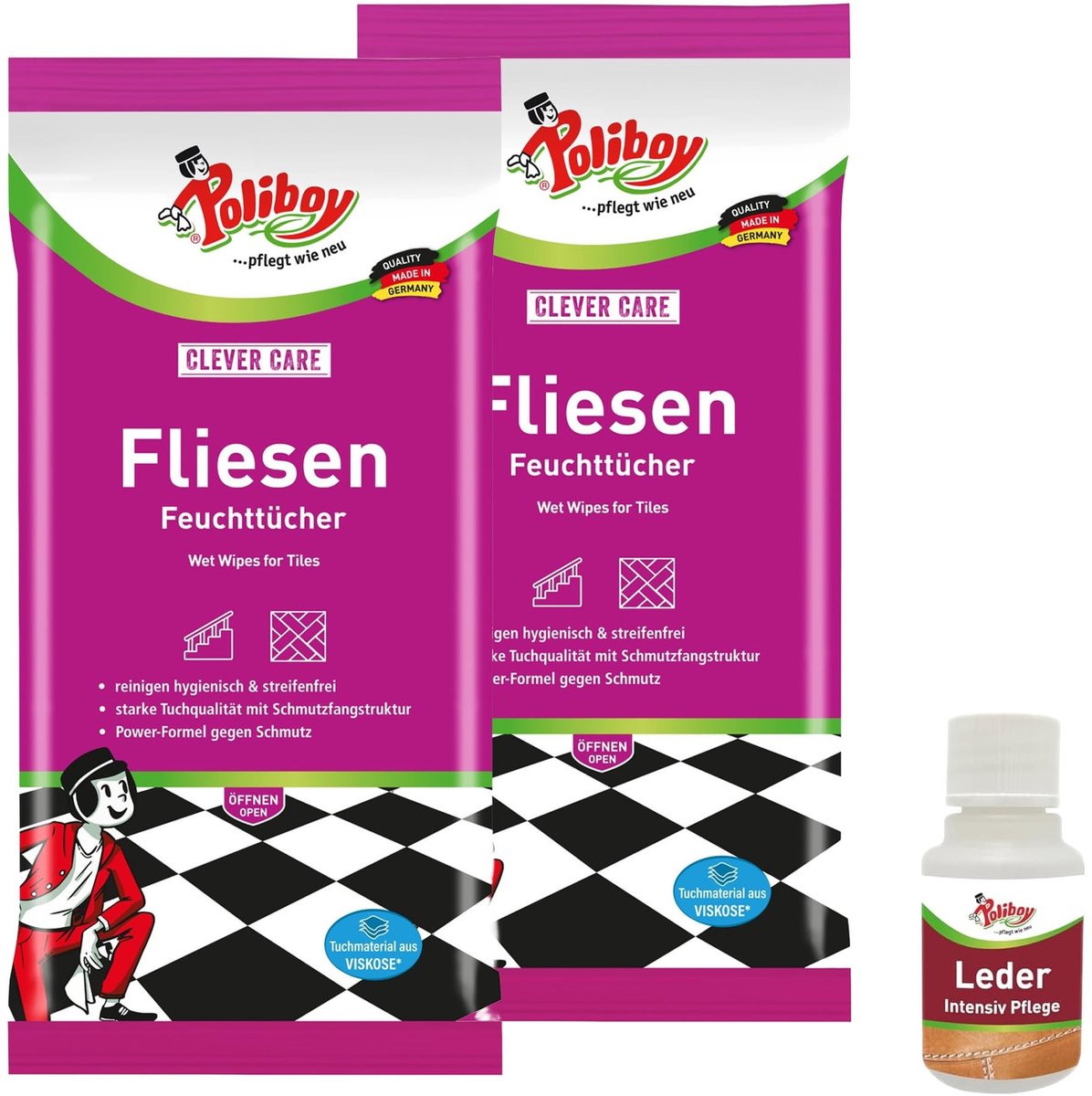 Elzusha - Vloerdoeken voor Snelle Reiniging - 2 x 15 Stuks - Made in Germany