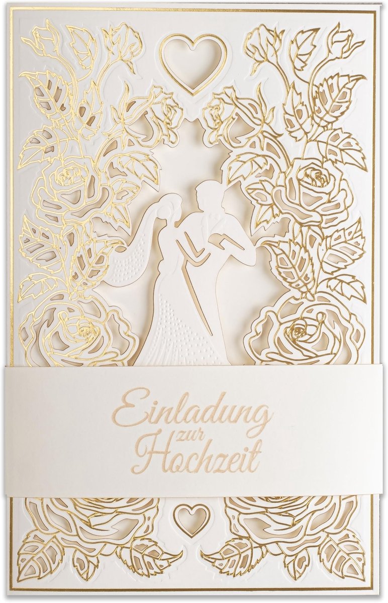 Elzusha - Bruiloft Uitnodigingen - 20 Stuks - Delicaat Beige