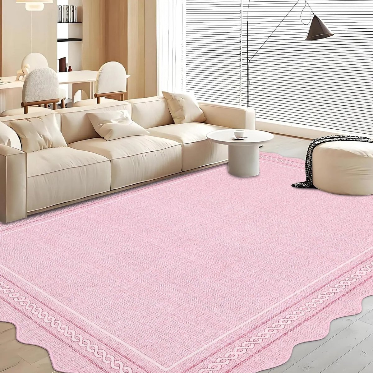 Nutrella Vloerkleed - Tapijt - 160 x 230 cm - Kunstwol - Wasbaar - Modern effen ontwerp - Opvouwbaar - Huisdiervriendelijk - Roze