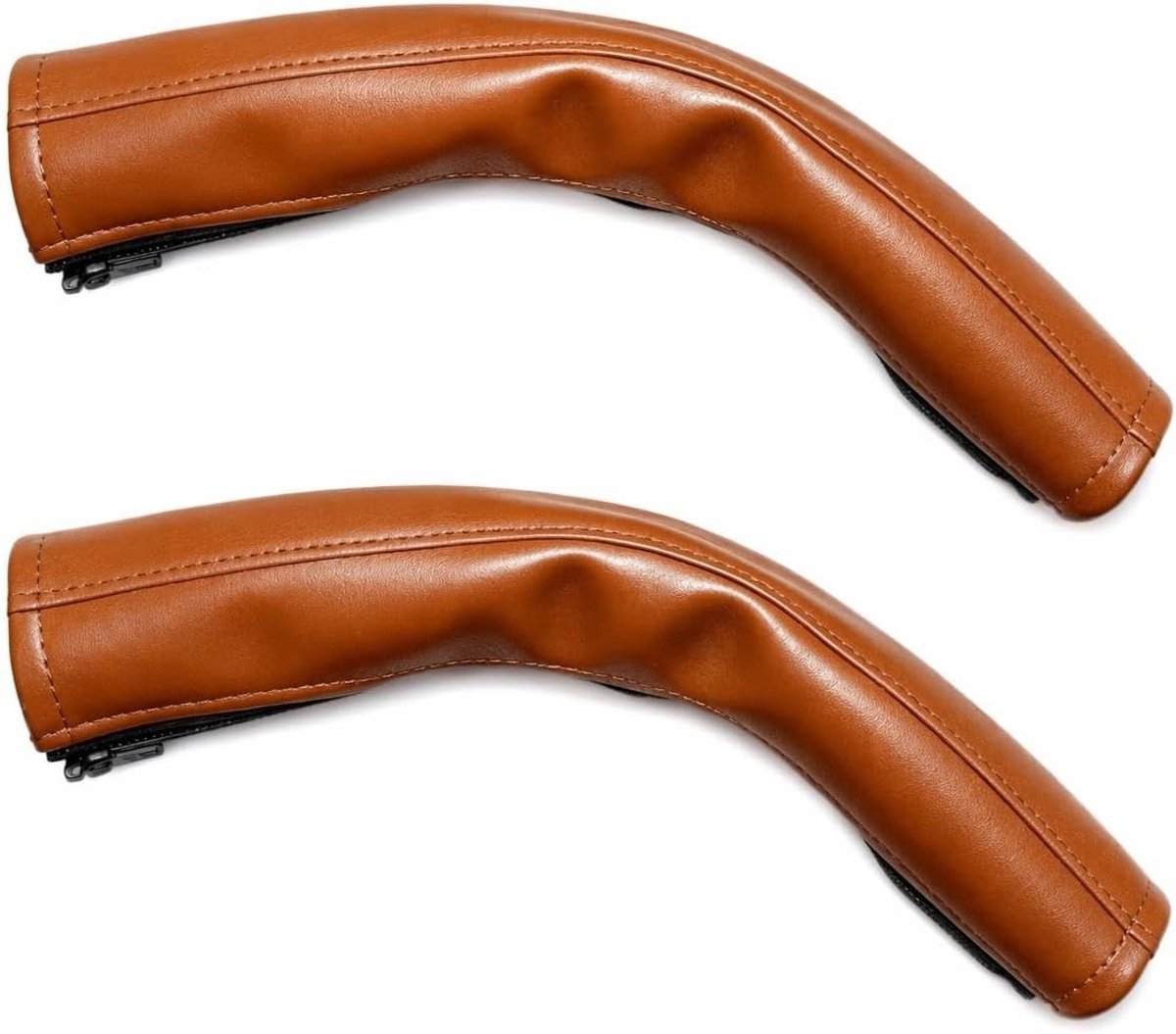 Handgrepen voor kinderwagen, bruin, gemakkelijk te reinigen, duurzaam en comfortabel in gebruik, perfect voor ouders