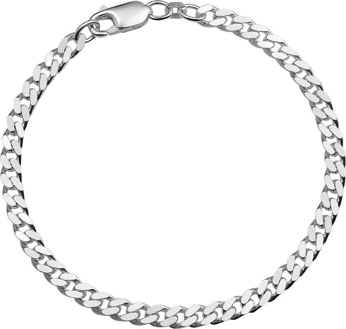 Vigor Armband Geslepen Gourmet 4,3 mm - Zilver