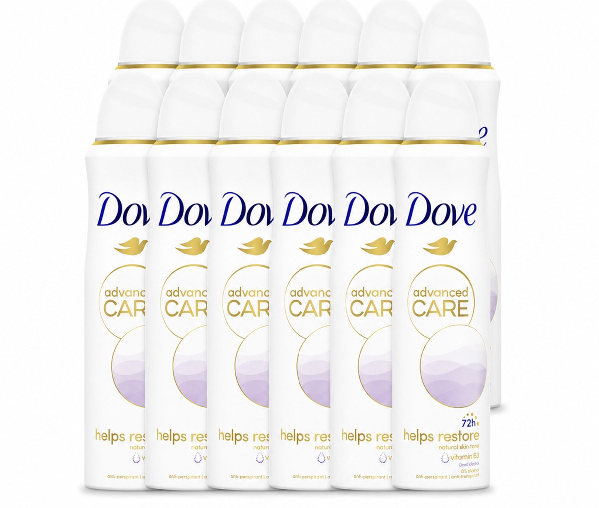 12 x Dove – Deodorant Spray – Clean Touch – 150 ml - Voordeelverpakking - 12 stuks