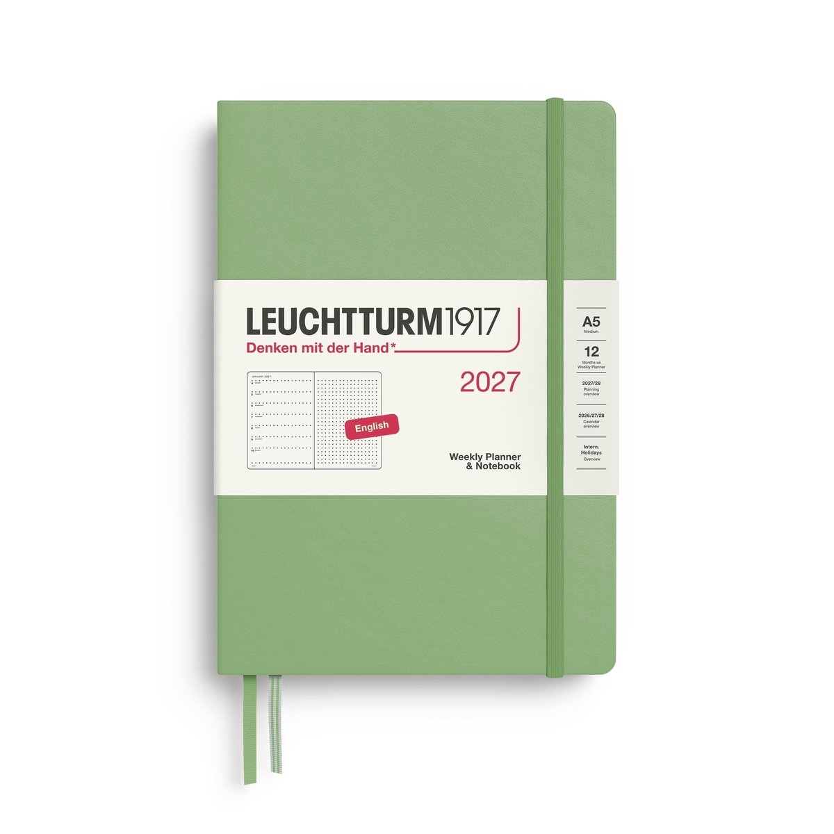 Weekkalender & Notitieboek A5 2027, Dotted