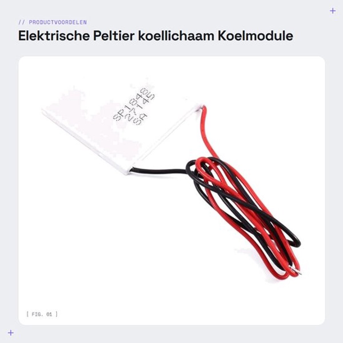 Dailygoods - Elektrische Peltier koellichaam - Koelmodule 40 mm - Ideaal voor