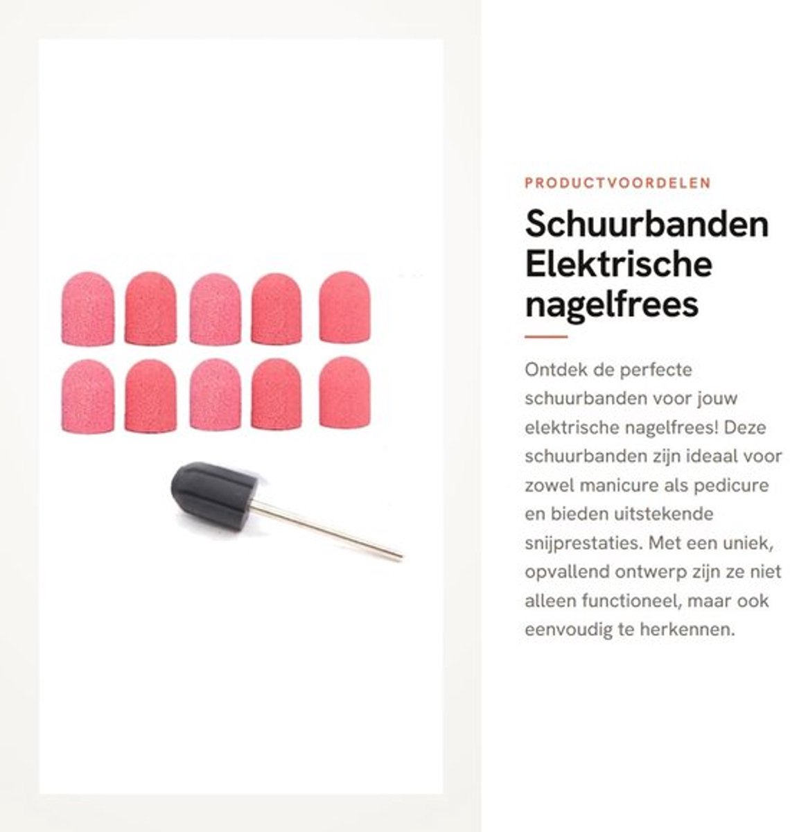 Dailygoods - Schuurbanden - Elektrische nagelfrees - Antibacterieel - Roze