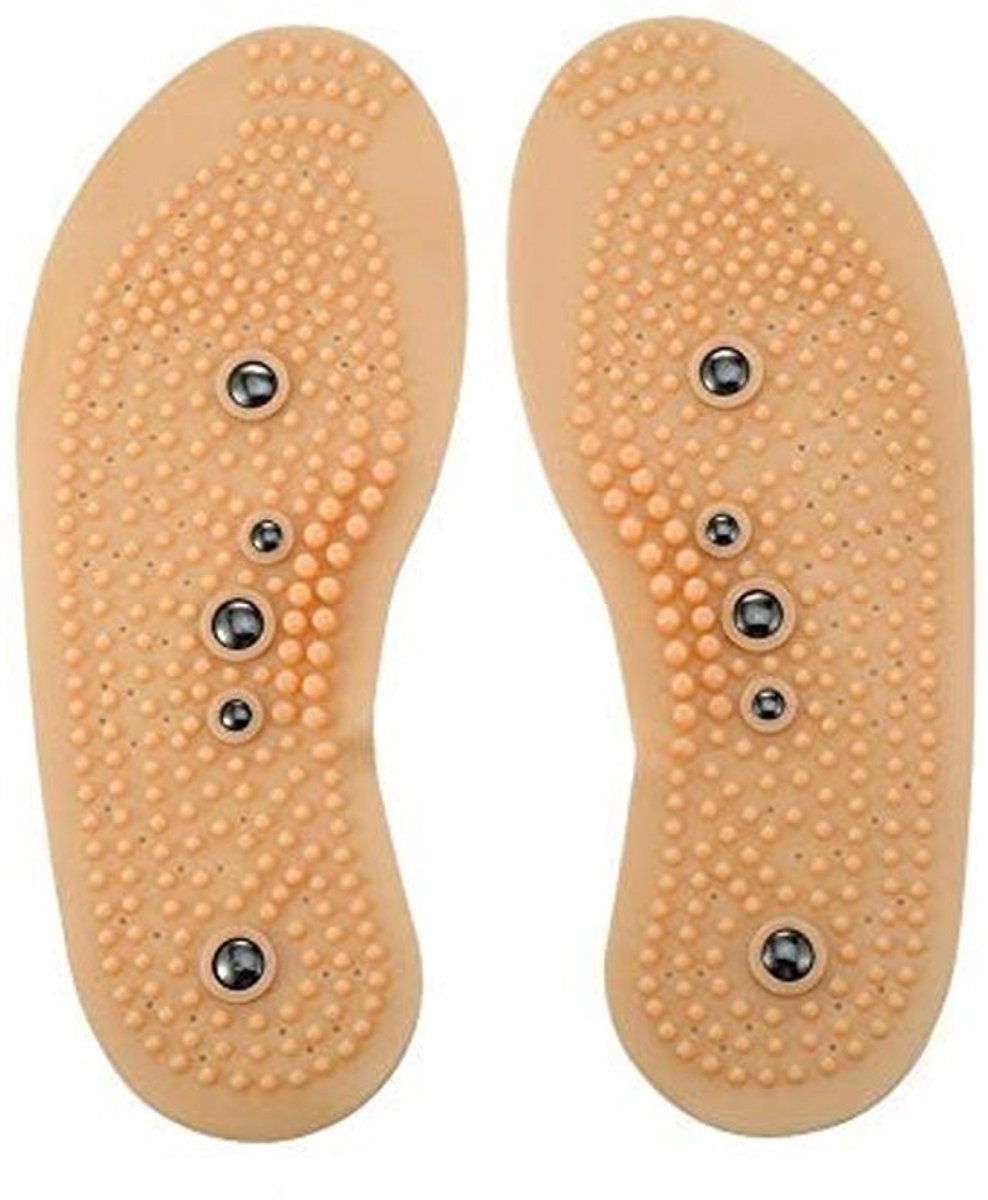 Allecto - Magnetische Inlegzolen - Verbeter Circulatie - Beige - Acupressuur