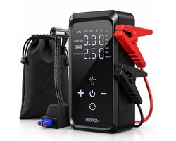 BRPOM 12V Jumpstarter - 4500A / 26.800 mAh - Accu Booster met Compressor 10 BAR - Starthulp - Startbooster voor Auto, Motor, Camper & SUV - LED SOS Noodverlichting