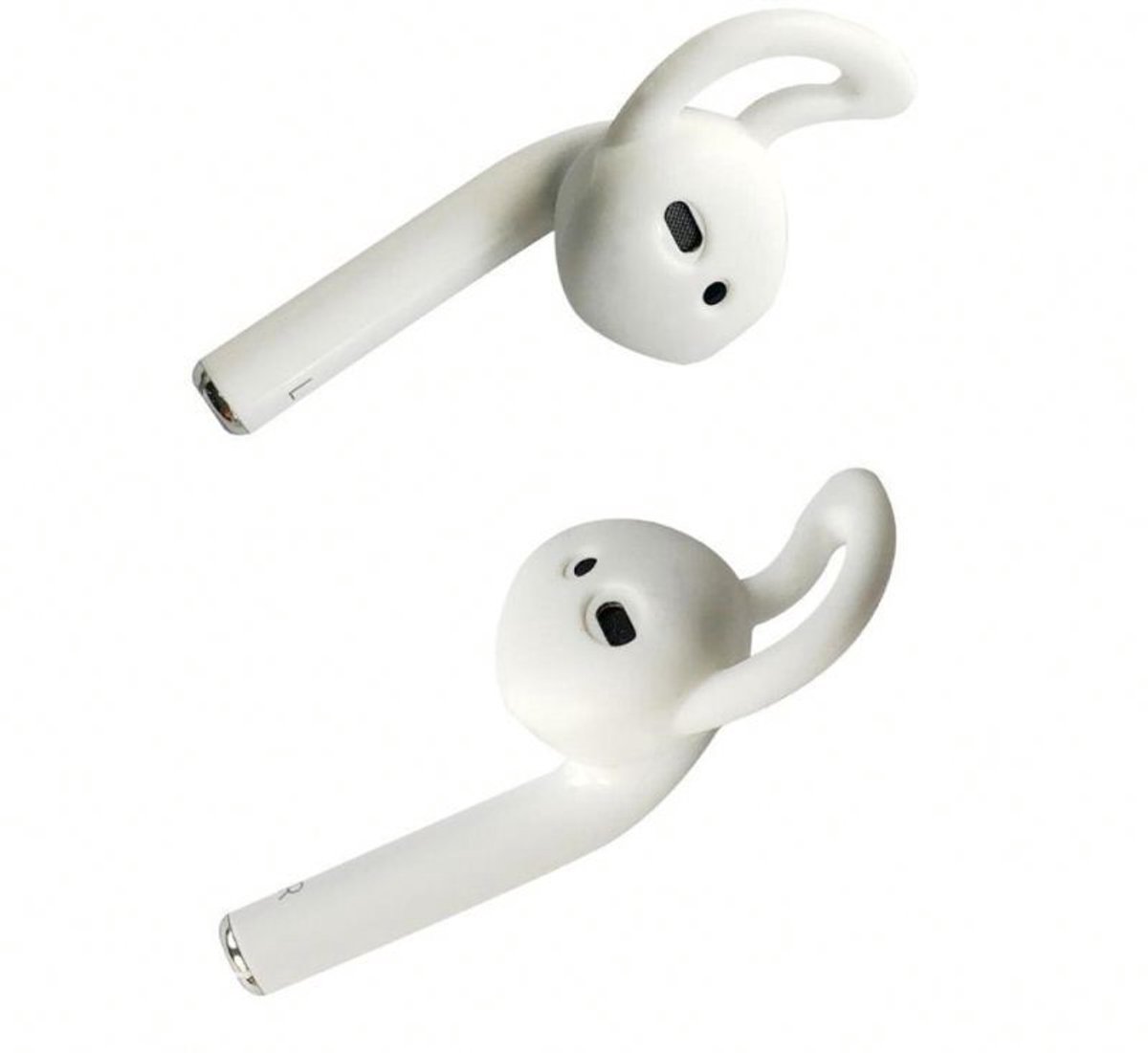 Go Go Gadget - Cover voor oordopjes - Geschikt voor Apple Airpods - Anti lost - Siliconen - 1 paar - Wit