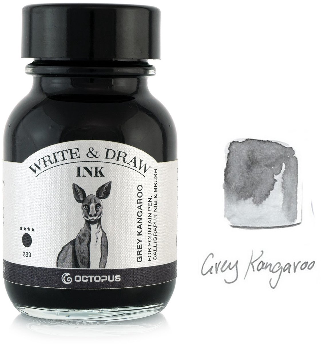Octopus - Vulpen inkt - Schrijfinkt - Tekeninkt - 50 ml - Grey Kangaroo